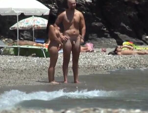 New spycam movie from nudists beach of italian resort
